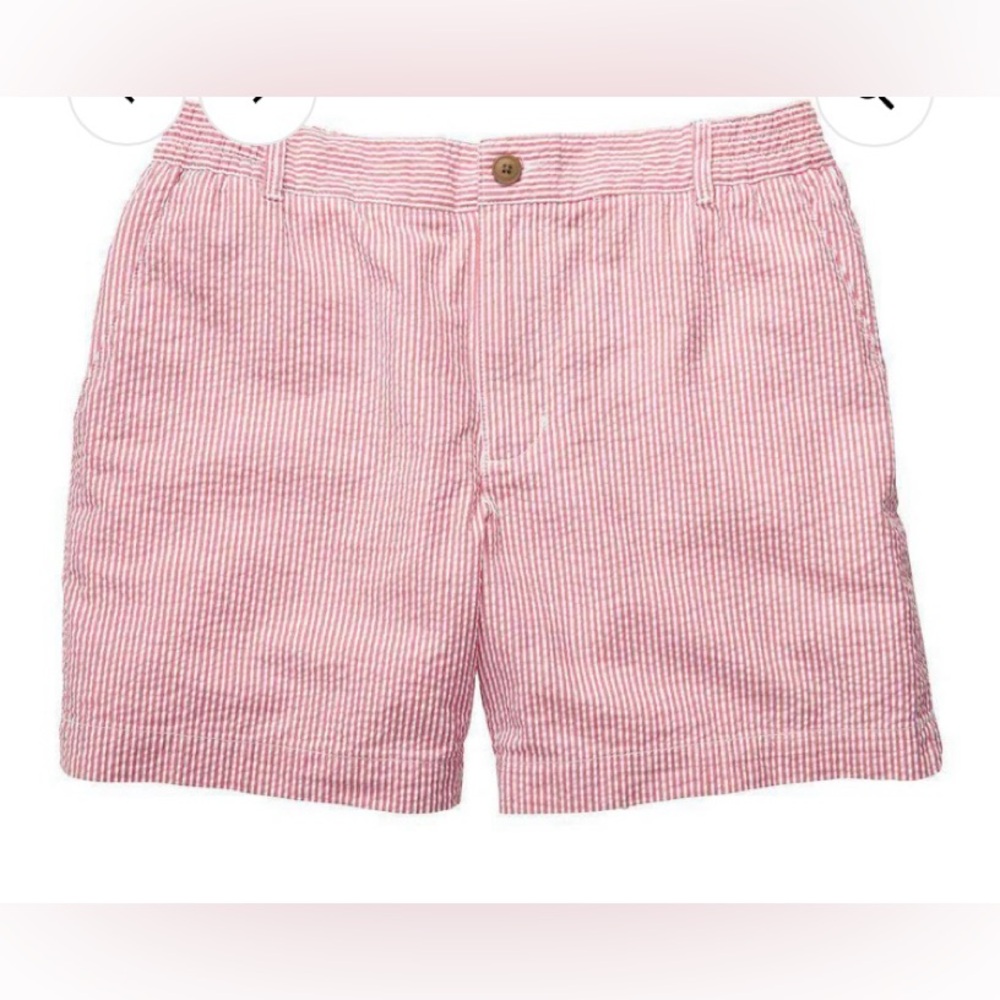Southern Proper Seersucker Short in Red